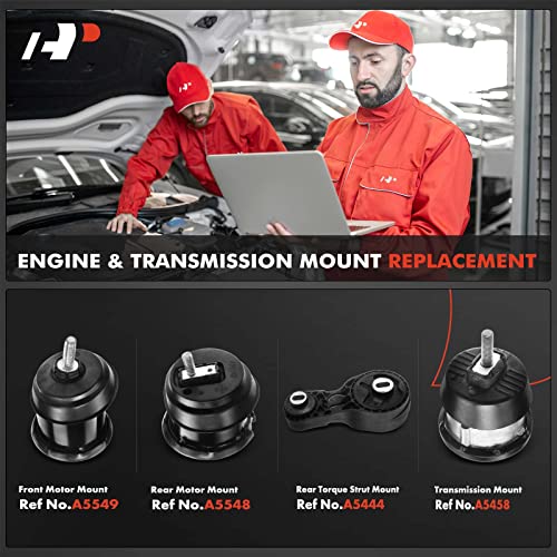 A-Premium 4pcs Engine Motor and Transmission Mount Kit Compatible with Chevrolet Traverse 2009-2017 & GMC Acadia 2009-2016 & Buick Enclave & Saturn Outlook 3.6L, Automatic, Replace# 215147744 25840450 - Image 2