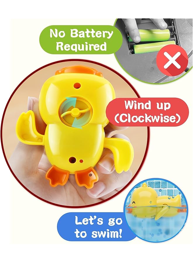 إيروريكس مجموعة ألعاب حمام للأطفال الصغار، مجموعة ألعاب حمام آمنة على شكل بطة، 3 قطع، ألعاب حوض استحمام للأطفال على شكل بطة لطيفة، لعبة رش الماء، دش - Image 5