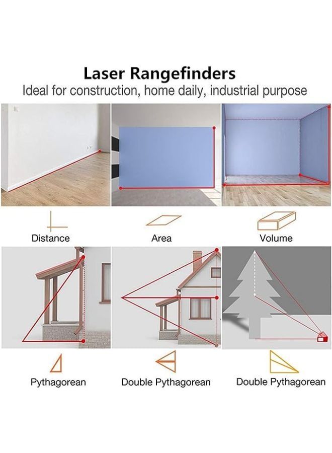 100M Digital Laser Distance Meter Electronic Angle Sensor Laser Range finder Promotions Laser Tape Measure Instruments Tools For Area And Distance Measurement - Image 5