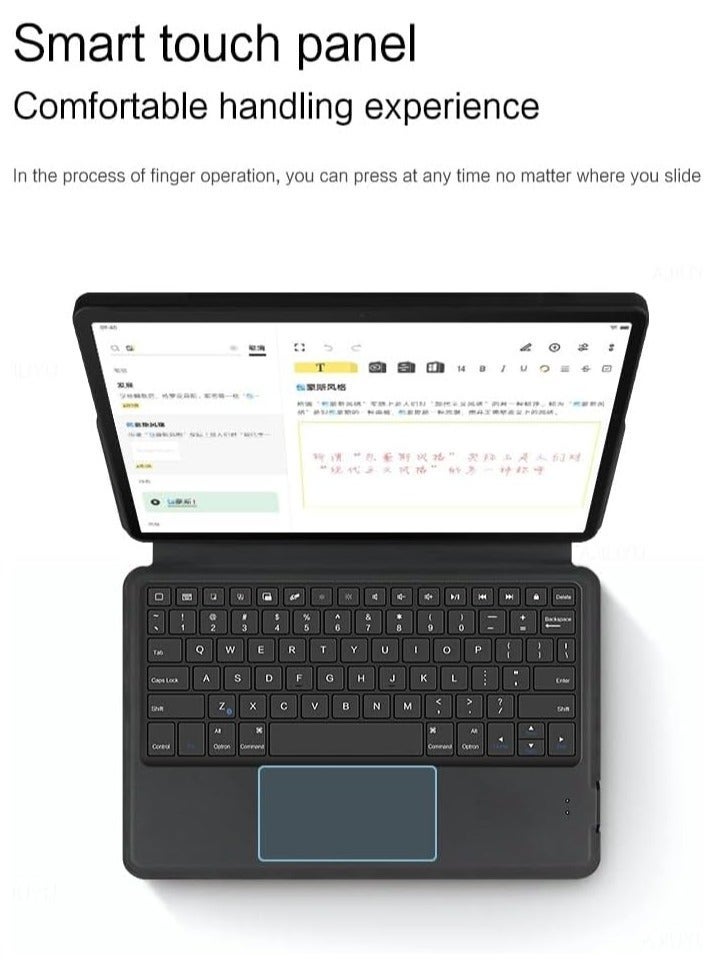 Keyboard Compatible with Honor Pad X9 11.5 inch 2023 Touch Shaft Bluetooth Leather Case  - Image 3