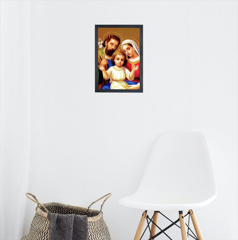 Devatwal God Jesus With Mary and Joseph Photo Frame For Wall Mounted Painting (10 * 14 Inch) 848-LNP - Image 3