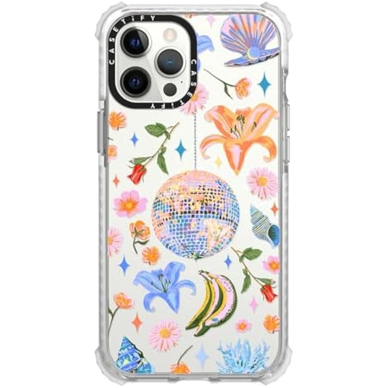 كاستيفي كاسيتي جراب الترا امباكت لموبايل ايفون 12 برو ماكس 【حماية من السقوط 10 اقدام】 - ديسكو ماجيك - شفاف فروست - Image 1