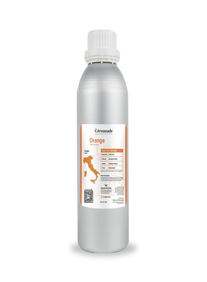 Nature Packaged Orange Essential Oil - Direct from Citrusmade in Sicily- Pure Essential Oils for Diffusers and Aromatherapy - 100% Pure Therapeutic Grade (2LBS) - Image 1
