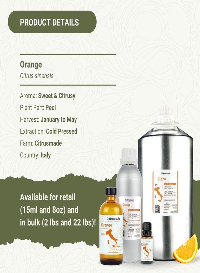 Nature Packaged Orange Essential Oil - Direct from Citrusmade in Sicily- Pure Essential Oils for Diffusers and Aromatherapy - 100% Pure Therapeutic Grade (2LBS) - Image 5