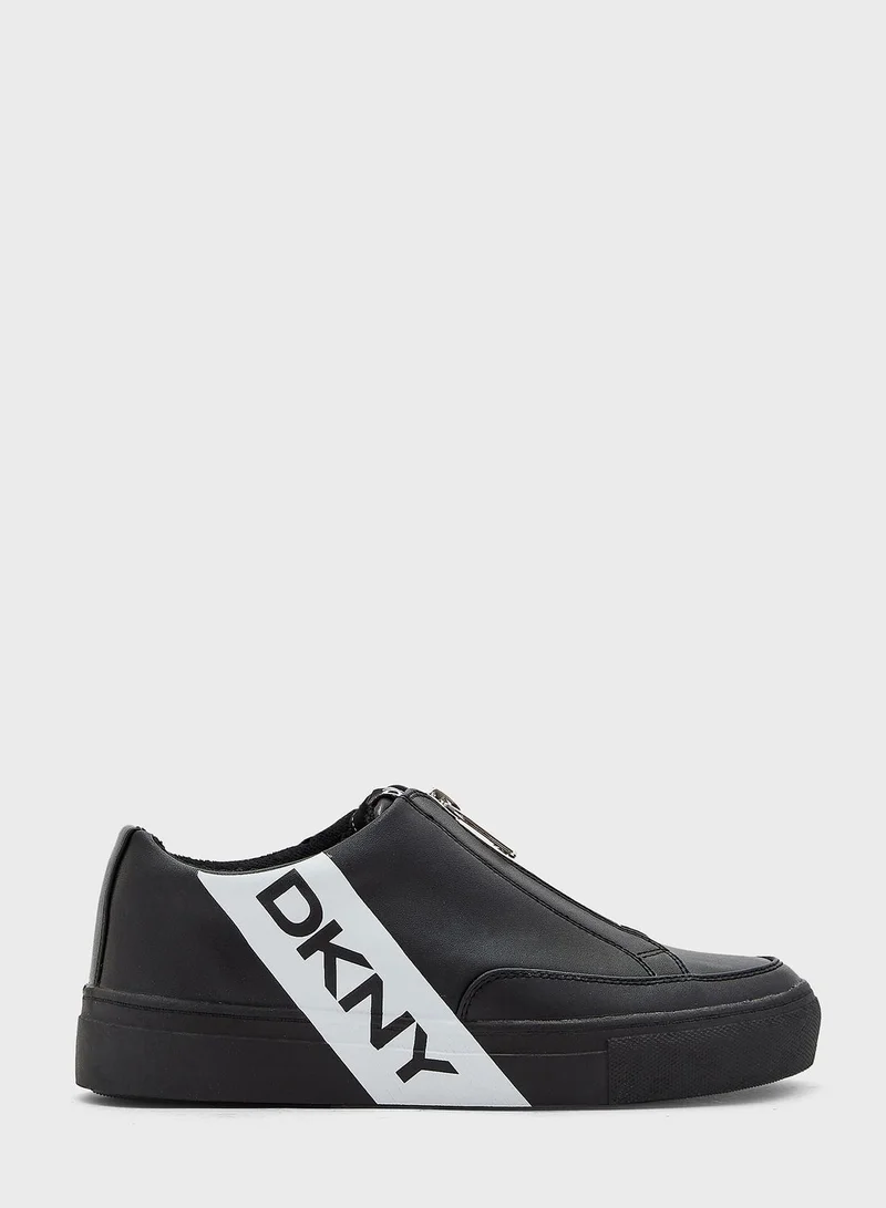 DKNY Logo Zip-Up Sneakers