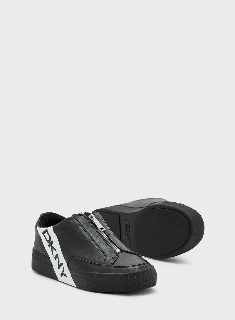 DKNY Logo Zip-Up Sneakers