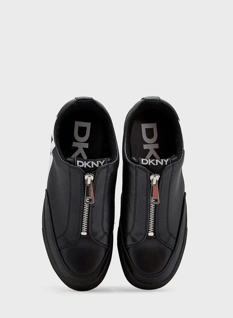 DKNY Logo Zip-Up Sneakers