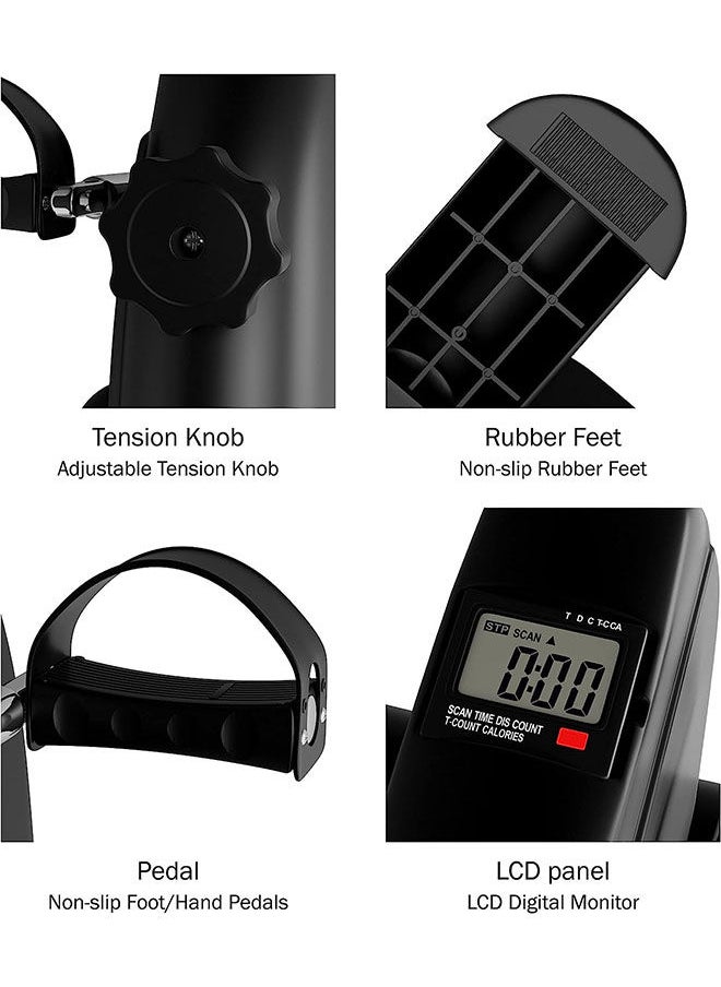 Arabest Mini Stepper,Portable Fitness Pedal,Stationary Under Table Indoor Exerciser Bike with LCD Display Calorie Counter for Arms/Legs/Physical Therapy(42*38*31cm)  - Image 4