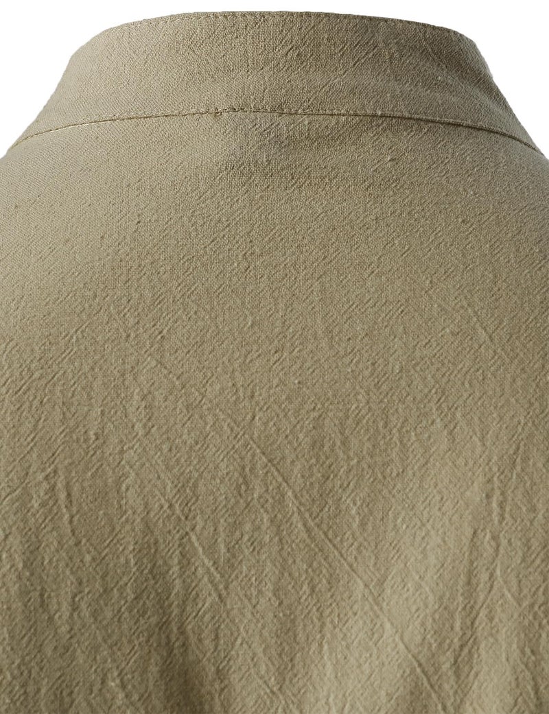 ZEROYAA Men's Medieval Vintage Long Sleeve Lace Up Shirt Renaissance Costume for Halloween Viking Pirate Cosplay ZHCL60-Beige Medium - Image 5