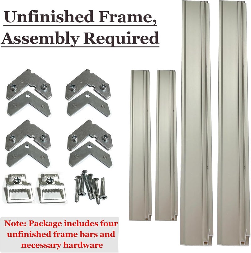 Akfado Metal Floating Frame for 24x36 Canvas Paintings, DIY Canvas Floater Frame for Portrait Landscape Oil Paintings Art Show Gallery Wall Home Office Living Room Decor (Silver) - Image 2