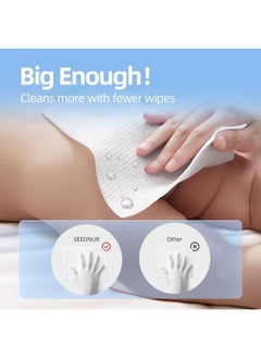 SEEDNUR Organic Pure Cotton Baby Water Wipes, Specially Crafted for Sensitive Skin Gentle, Eco-friendly and Suitable for Sensitive Skin Perfect for Travel and Everyday Use (20 Wipes/Bag)  - Image 3