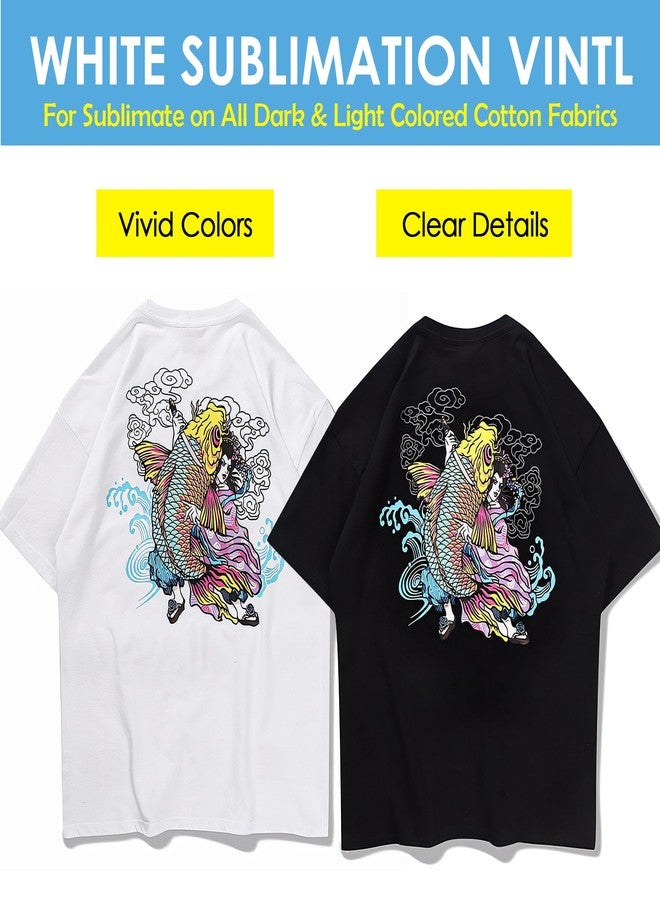 A-SUB Sublimation HTV for Dark and Light Fabric, 12" X 10FT Matte Sublimation Vinyl, White HTV Vinyl for Sublimation on Cotton Fabric - T-Shirt, Pillow, Bag - Image 3