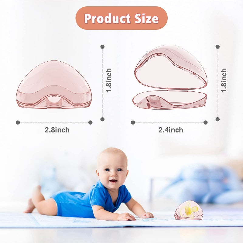 Smlpuame Pacifier Case,4 Pack BPA Free Pacifier Holder Case,Transparent Container Box for Baby Binkyï¼ˆNot Included,Essential Pacifier Accessories,Alway Keep Paci Clean,Easy to Clean(Pink) - Image 5