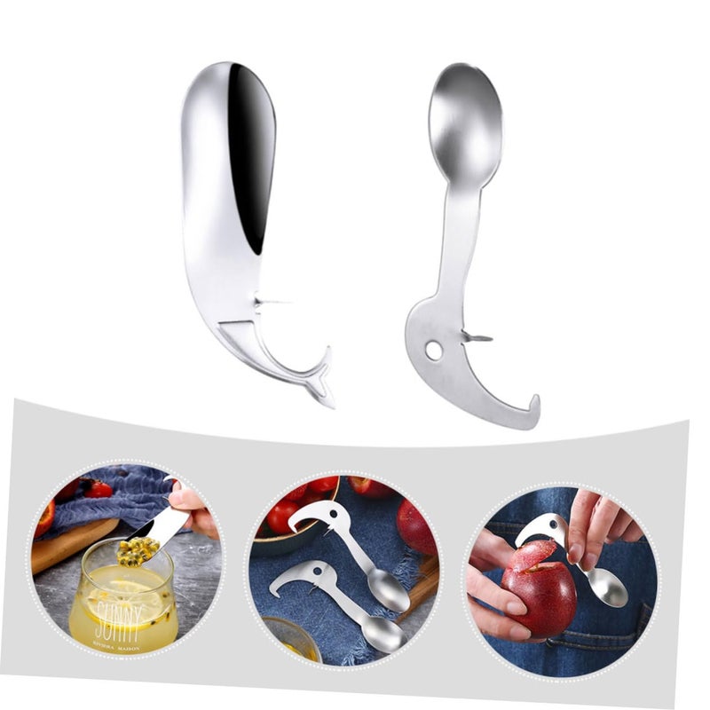 2Pcs Stainless Steel Passion Fruit Slicer Tool Multifunctional Kitchen Gadget Practical Spoon - Image 5