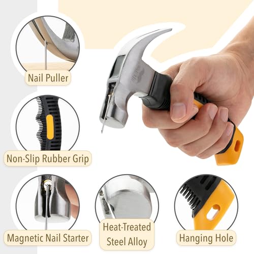 Mr. Pen- 600pcs Nail Assortment Kit & 8oz Hammer for Picture Hanging, Wall Art Decor, Roofing Nails, Wall Nails - Image 4