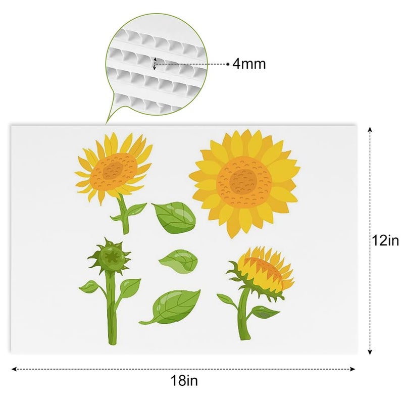 Newflager 10 Pack 18'' x 12'' White Corrugated Plastic Sign Blank Board Double Sided for Garage Sale, Rent, Birthday Party, Guidepost Decorations - Image 2