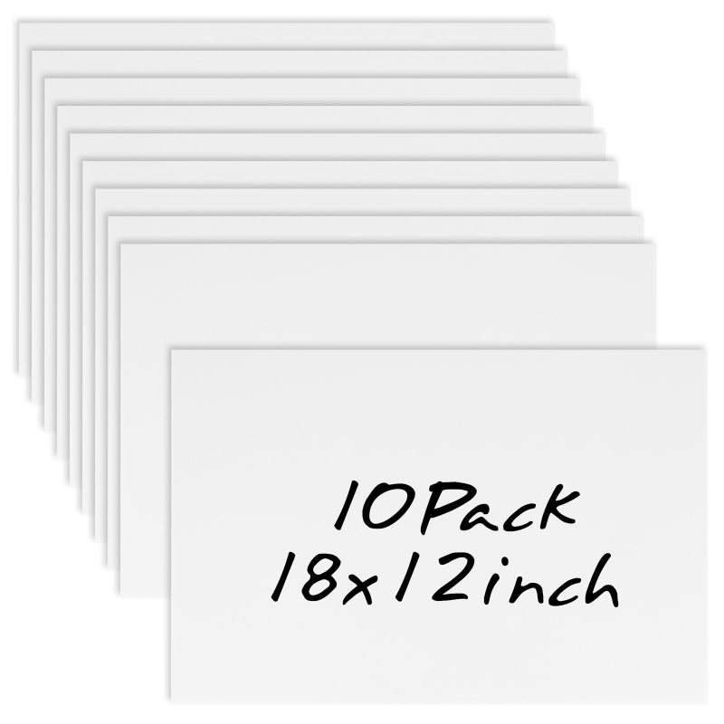 Newflager 10 Pack 18'' x 12'' White Corrugated Plastic Sign Blank Board Double Sided for Garage Sale, Rent, Birthday Party, Guidepost Decorations - Image 1