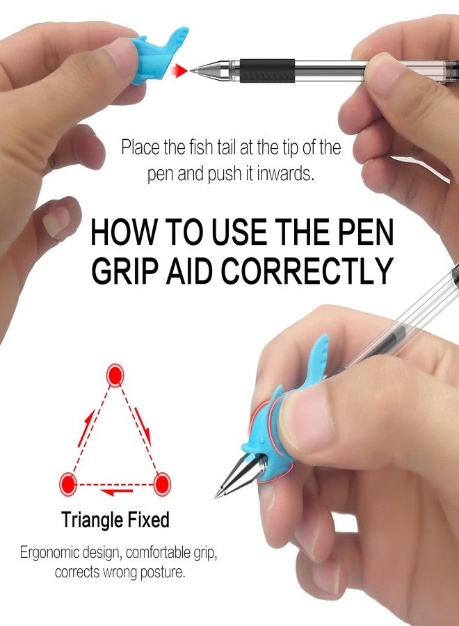 WANFRES Magic grooved kids book disappearing ink pen, 2 transparent pen barrels, 25 replacement refills, 2 silicone grips, Suitable for grooved writing books for kids 3-5, Children's magic copybooks. - Image 3