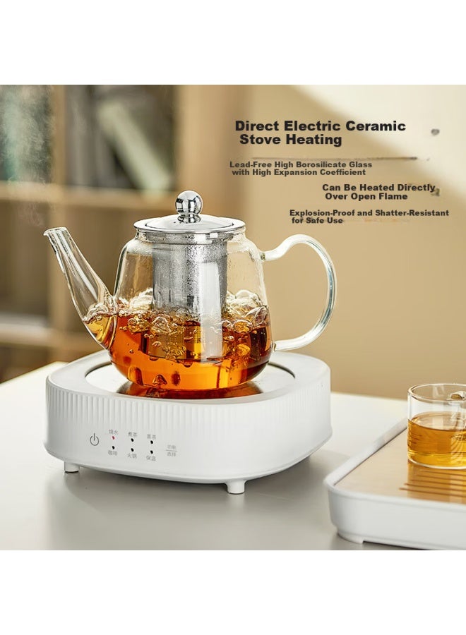Yihutea Yi Hu Tea Glass Electric Ceramic Stove Tea Brewing Set Steaming And Boiling Integrated Tea Stove High-end Tea Set - Image 3