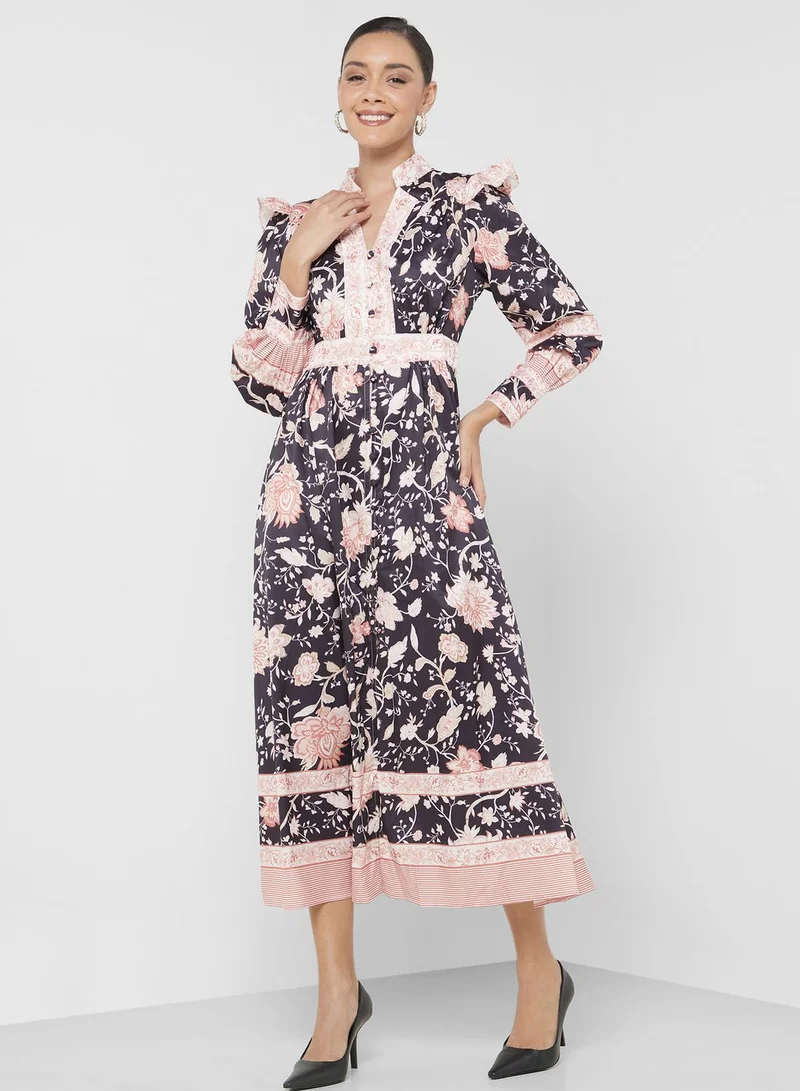 Khizana Floral Print Dress
