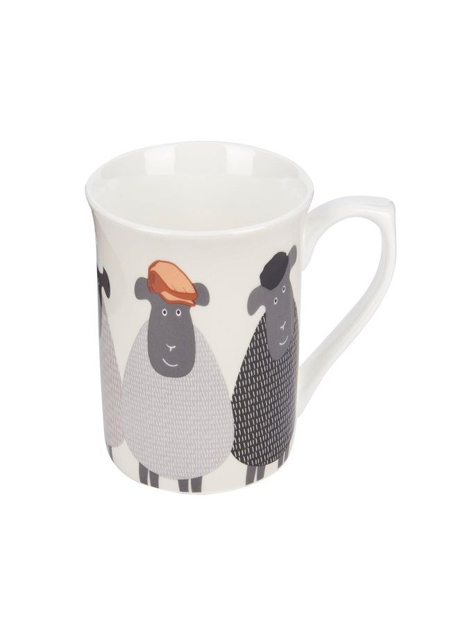 KitchenCraft Premium China 'Sheep' Fluted Printed Animal Mug for thinKitchen:, Tea or Coffee Cups, Microwave & Dishwasher Safe, 300 ml - Image 4