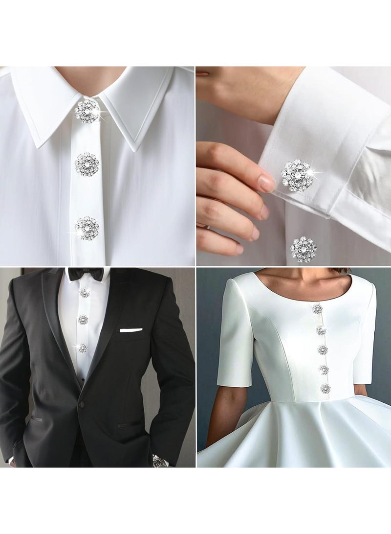 أغطية أزرار كريستالية قابلة للتركيب - 5 قطع قطر 21 مم لملابس السهرة والبدلات الرسمية للنساء والرجال - Image 5
