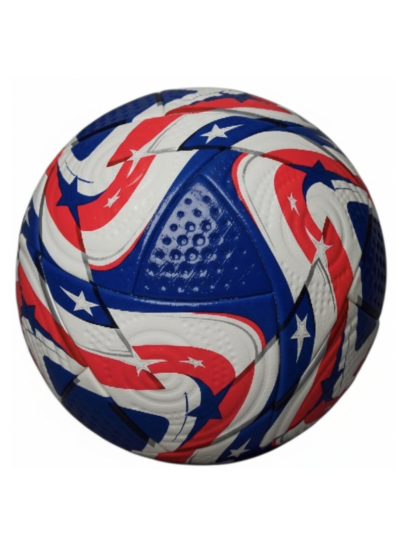 تنم كرة قدم من الجلد الصناعي مقاس 5، مصممة لتكون متينة ومناسبة لجميع اللاعبين - Image 1