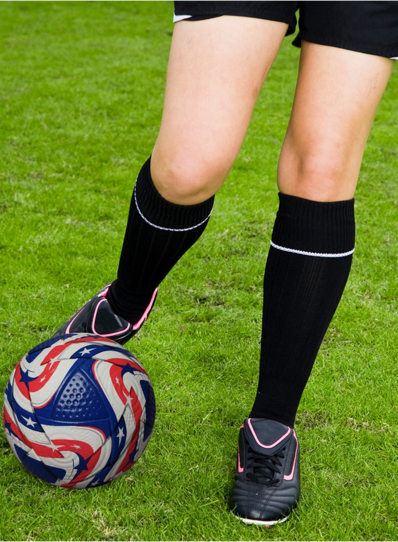 تنم كرة قدم من الجلد الصناعي مقاس 5، مصممة لتكون متينة ومناسبة لجميع اللاعبين - Image 2