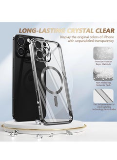 Houmt iPhone 16 Pro Max Case Cover with MagSafe Full Camera Lens Protector Fashionable Electroplated Magnetic Suction Full Covered Shockproof Phone Cover  for iPhone 16 Pro Max  - Image 3