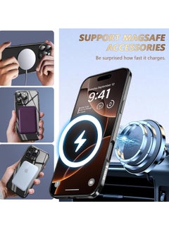 Houmt iPhone 16 Pro Max Case Cover with MagSafe Full Camera Lens Protector Fashionable Electroplated Magnetic Suction Full Covered Shockproof Phone Cover  for iPhone 16 Pro Max  - Image 4