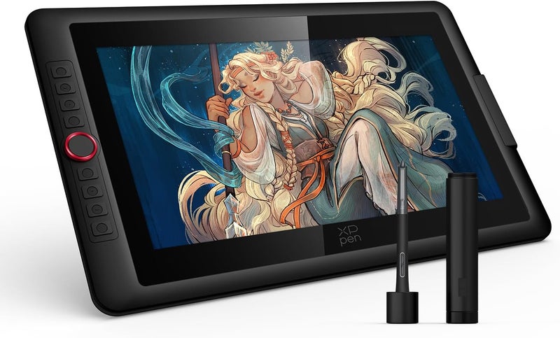 XPPen Upgraded Artist 15.6 Pro V2 Drawing Tablet with Screen 16384 Pen Pressure X3 Pro Stylus Graphic Art Tablet with Full-Laminated Anti-Glare Glass Tilt Support Red Dial and 8 Shortcut Keys - Image 1