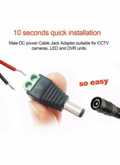 KASTWAVE Adapter Plug 5.5 x 2.1mm DC Power Coupler, DC Male To Male Connector, DC Female to Female Connector + Barrel Power 12V Male and Female DC Power Connector 20 Pcs  - Image 3