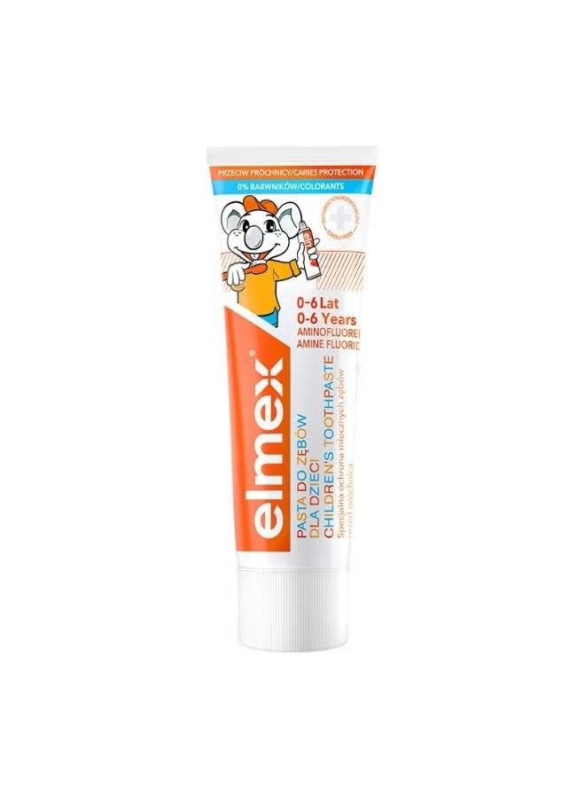 إلميكس Anti-Cavity Toothpaste for Children (0-6 Years Old) - Low Fluoride Formula, Safe to Swallow, Gently Cleans Baby Teeth (50ml) - Image 1