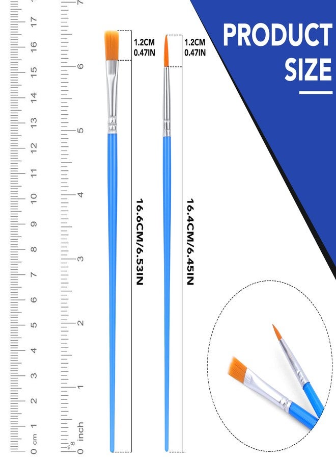 AROIC Paint Brushes Set,110 Pcs Flat & Fine Nylon Acrylic Brushes Bulk for Oil Watercolor Canvas Artist Professional Painting Kits Small Paint Brush for Classroom Miniature Detailing & Rock Painting - Image 2