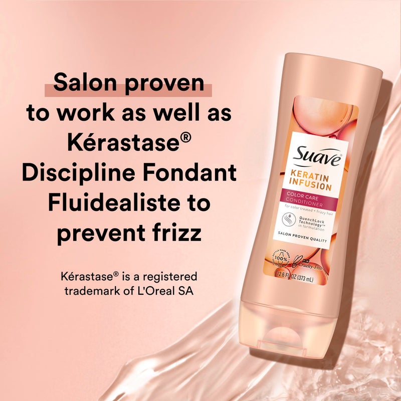 Suave Shampoo and Conditioner Set, Keratin Infusion, Color Care â€“Keratin Hair Treatment, Detangler & Frizz Control, 12.6 Oz Ea (2 Piece Set) - Image 5