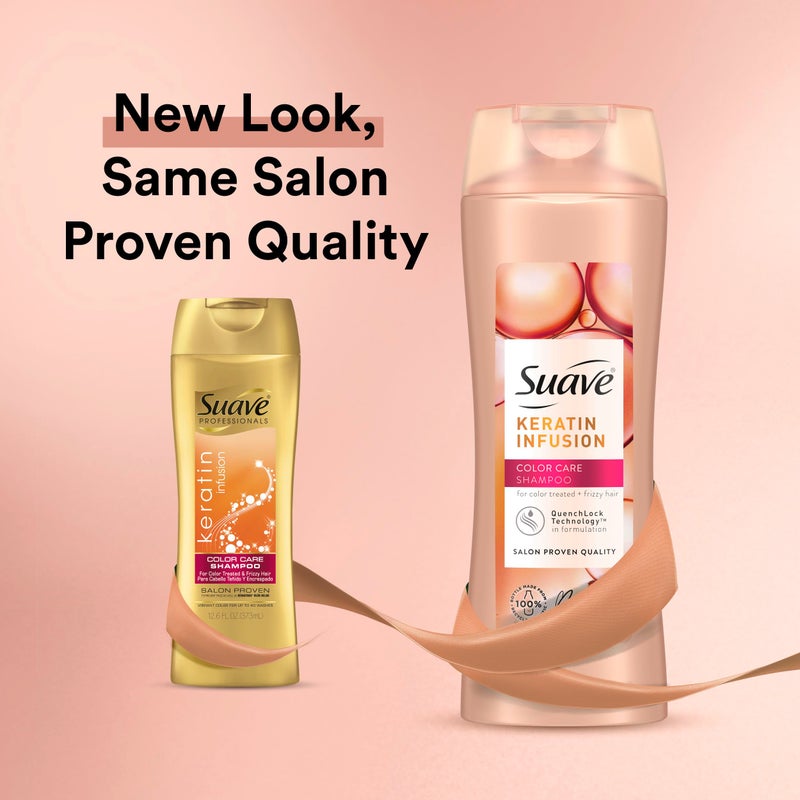 Suave Shampoo and Conditioner Set, Keratin Infusion, Color Care â€“Keratin Hair Treatment, Detangler & Frizz Control, 12.6 Oz Ea (2 Piece Set) - Image 2