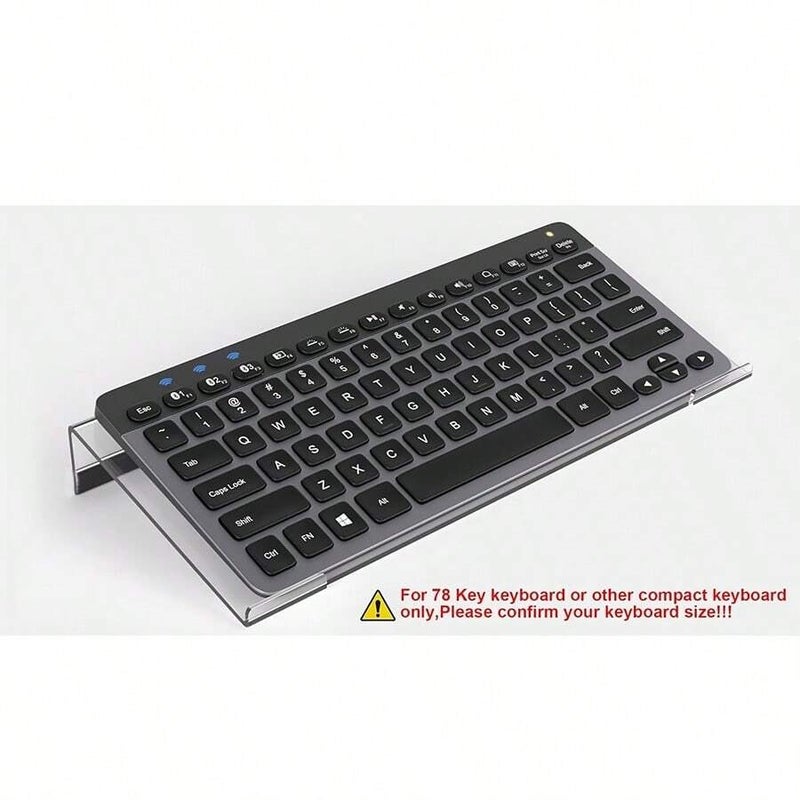 Shein Acrylic Keyboard Stand, Compact Desktop Riser for Keyboard and Mini PC, Space-Saving Design, Durable Plastic Base, Desk Organizer, Office Accessories - Clear - Image 5