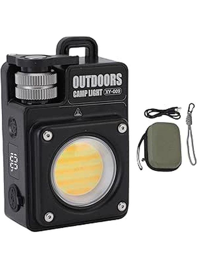 Flood Light Cob Led Rechargeable Work Light USB C 3000mAh Battery Magnetic Base Portable Car Repair Camping Emergency Light Black - Image 1
