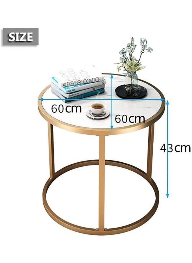 Generic - Modern sofa end table coffee table simple for living room bedroom balcony modern Round - Image 1