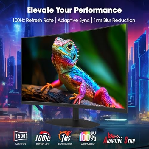 Sceptre New! Sceptre Curved 24-inch Gaming Monitor 1ms 100Hz 1500R DisplayPort HDMI X2 Eye Care 100% sRGB Build-in Speakers, Machine Black 2026 (C248W-FW100T Series) - Image 2