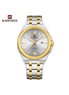 NAVIFORCE Two Tone Stainless Steel Analog Watch with Date Display  - Image 1