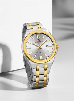 NAVIFORCE Two Tone Stainless Steel Analog Watch with Date Display  - Image 4