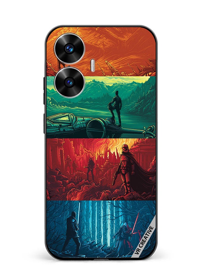 VR CREATIVE Protective Case Cover For Realme C55 Phases Of Life Design Multicolour - Image 1