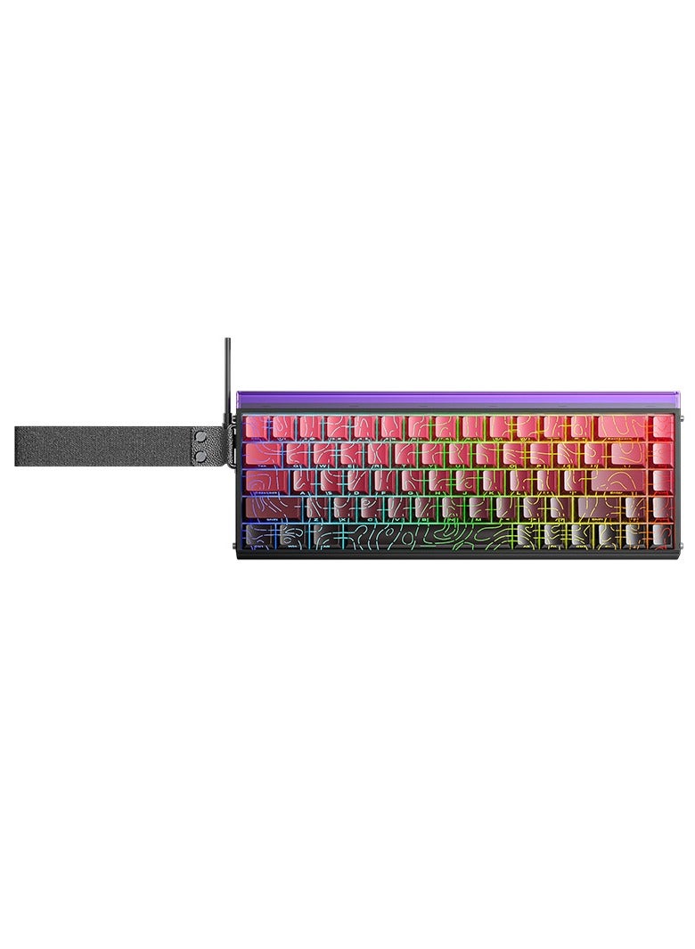 AULA Hero 68 HE 60% Gaming Keyboard Wired, Hall Effect Magnetic Sea King Switch Keyboard with 8K Hz Polling Rate, Side Printed PBT Keycaps, RGB Neon Light Box, Customizable Web Software for PC/Mac Gamers  - Image 1