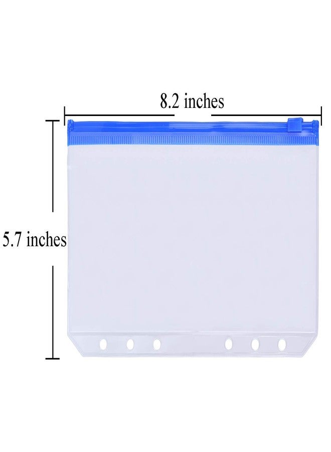 Antner 12PCS A5 Binder Pockets 6-Hole Budget Cash Envelopes for A5 6-Ring Binder, Multicolor Zipper Pouches for Planner Inserts, Money Organizer Bags Savings Challenge Envelopes for Cash Stuffing - Image 2