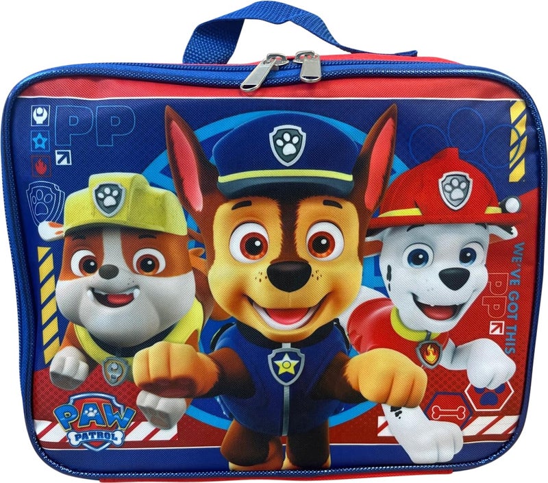 Ruz Paw Patrol Boy's 16 Inch Backpack With Removable Matching Lunch Box Set (Red-Blue) - Image 5
