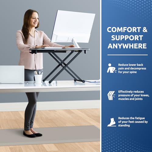 KitchenClouds Kitchen Mat Cushioned Anti Fatigue Kitchen Rug 17.3"x60" Water Resistant Non Slip Kitchen Rugs and Mats Standing Desk Mat Comfort Floor Mats for Kitchen House Sink Office (Khaki) - Image 4