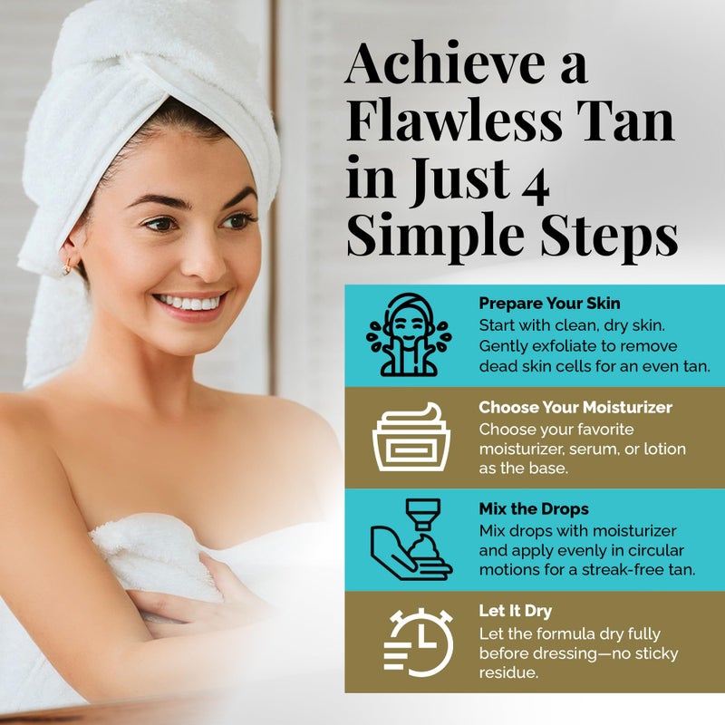 RemeVerse Glow Self-Tanning Drops - Sunless Tanner for a Sun-Kissed Glow - Achieve Natural-Looking Even Skin Tone, Control Results with Moisturizer for Face & Body - Ideal for All Skin Types - 1 oz - Image 5