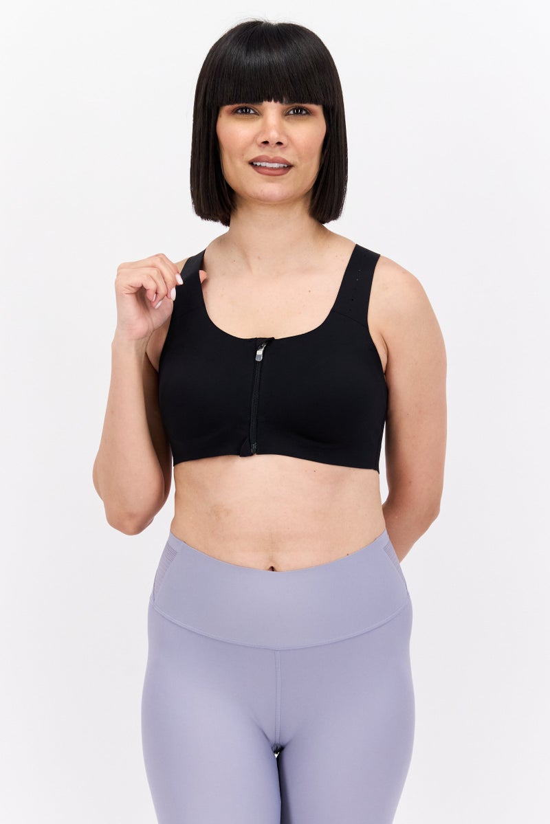 Brooks Women Sportswear Fit Lightly Padded Running Sports Bra, Black - Image 1