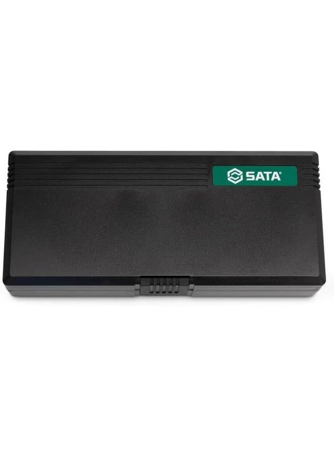 Sata 21 Piece Pass Thru Socket Set 3 8 Inch Drive Metric Sae Sizes With A Professional Pass Thru Design And A Black Storage Case St09134Sj - Image 4